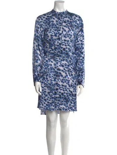Pre-owned Koché Animal Print Knee-length Dress In Blue