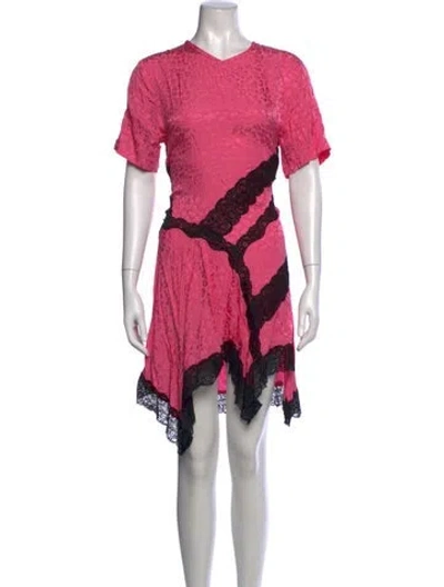 Pre-owned Koché Animal Print Mini Dress In Pink