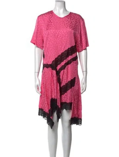 Pre-owned Koché Animal Print Mini Dress In Pink