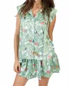 Koché Aspen Top In Paradise Green Print In Green