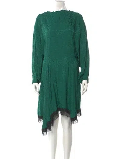 Pre-owned Koché Bateau Neckline Knee-length Dress In Green