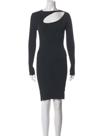 Pre-owned Koché Bateau Neckline Mini Dress W/ Tags In Gray