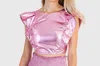 Koché Cecilia Top In Pink Parade In Multi