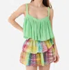 Koché Eliza Top In Sea Glass Green In Green