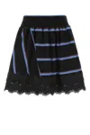 Koché Koche Embroidered Cotton Mini Skirt In Black