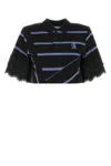Koché Koche Embroidered Cotton Polo Shirt In Blue