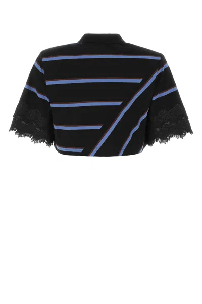 Koché Embroidered Cotton Polo Shirt In Blue