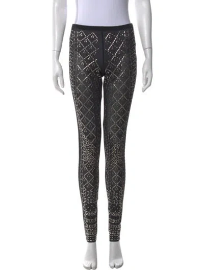 Pre-owned Koché Graphic Print Skinny Leg Pants In Multi
