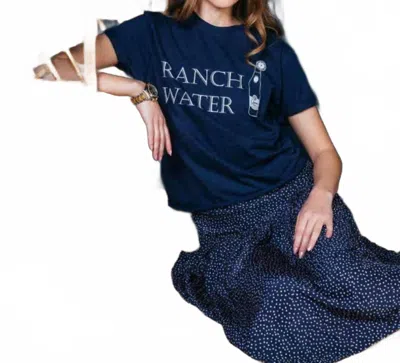 Koché Jordan T-shirt In Ranch Water Navy In Multi
