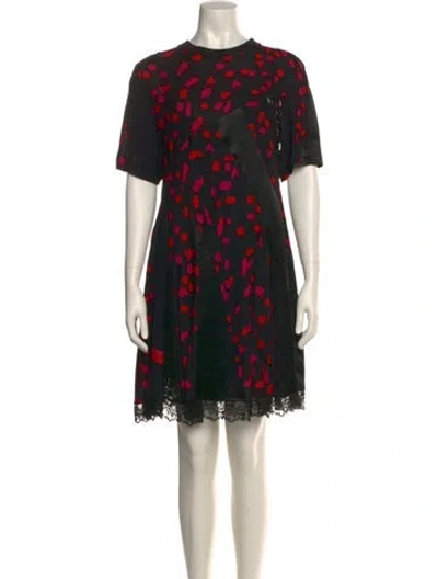 Pre-owned Koché Lace Pattern Knee-length Dress In Black