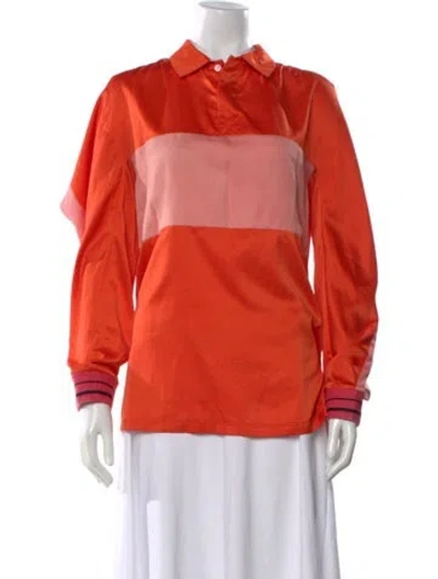 Pre-owned Koché Long Sleeve Blouse In Orange