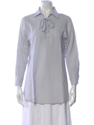 Pre-owned Koché Long Sleeve Top In Gray