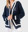 Koché Luna Cardigan In Navy/champagne In Multi