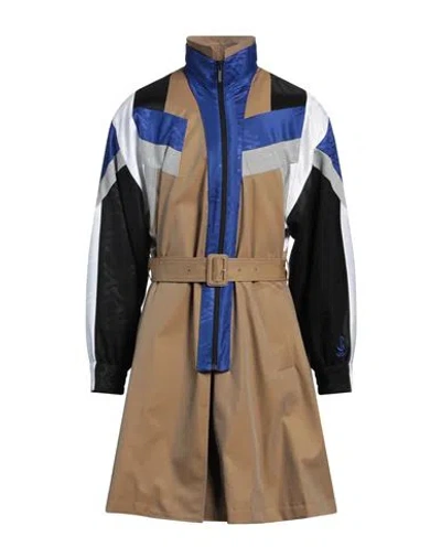 Koché Man Overcoat & Trench Coat Camel Size L Cotton, Polyester In Beige