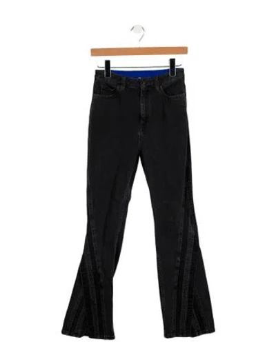 Pre-owned Koché Mid-rise Wide Leg Jeans In Black