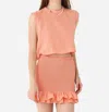 Koché Nicole Skirt In Coral Fleur In Pink