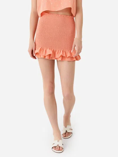 Koché Nicole Skirt In Coral Fleur In Pink