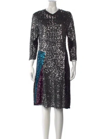 Pre-owned Koché Nylon Knee-length Dress In Gray