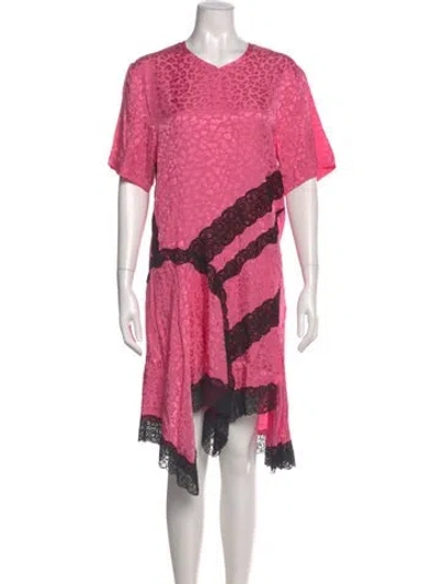 Pre-owned Koché Printed Midi Length Dress In Pink