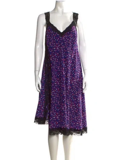 Pre-owned Koché Printed Midi Length Dress In Purple