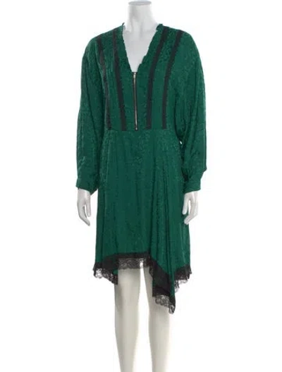 Pre-owned Koché Printed Mini Dress In Green