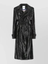 KOCHÉ SEQUINED BELTED TRENCH WITH LONG SLEEVES