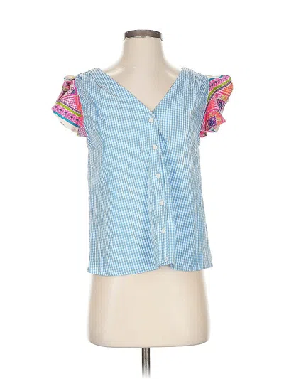 Pre-owned Koché Short Sleeve Blouse In Blue