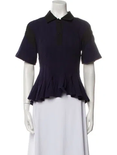 Pre-owned Koché Short Sleeve Polo In Blue