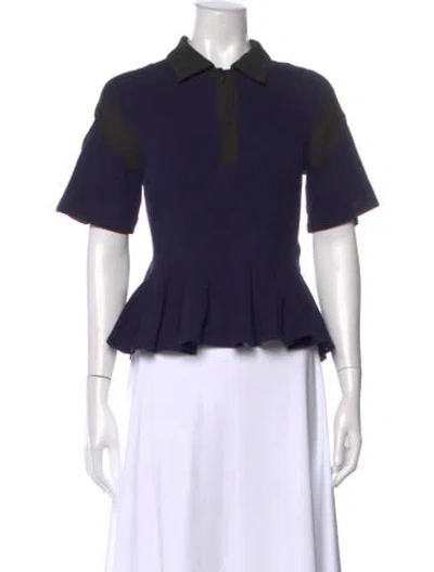 Pre-owned Koché Short Sleeve Polo In Blue