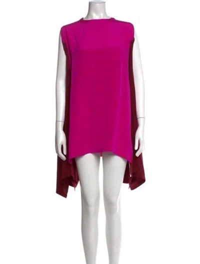 Pre-owned Koché Silk Mini Dress In Pink