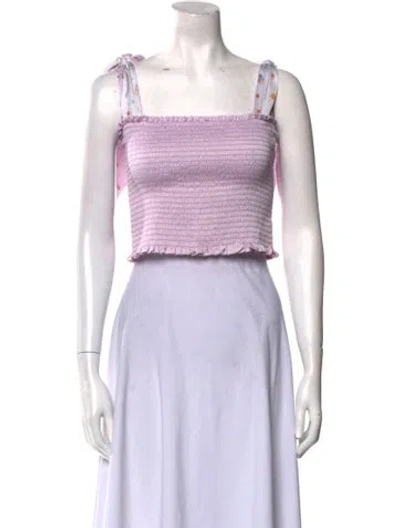 Pre-owned Koché Square Neckline Sleeveless Crop Top W/ Tags In Purple