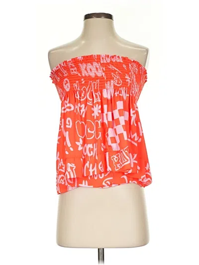 Pre-owned Koché Tube Top Orange Strapless Neckline Tops
