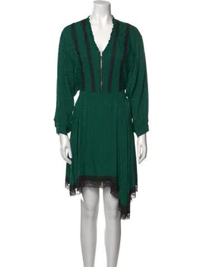 Pre-owned Koché V-neck Midi Length Dress In Green