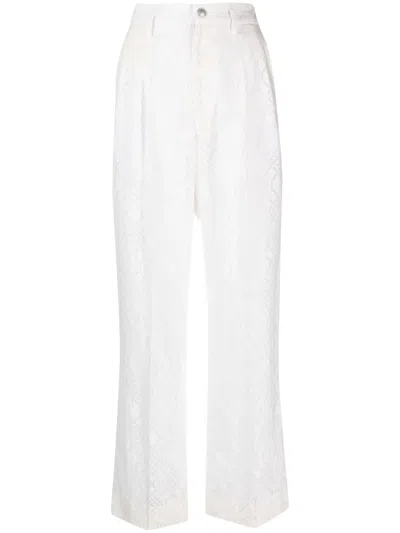 Koché Wide-leg Trousers In White