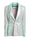 Koché Sequins Blazer Iridescent Finish In Green