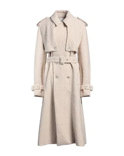 Koché Woman Coat Ivory Size S Wool, Polyamide, Polyester, Virgin Wool, Elastane In White