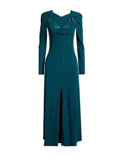 Koché Woman Maxi Dress Deep Teal Size Xs Viscose In Green