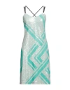 Koché Woman Midi Dress Light Green Size S Polyester, Elastane, Silk In Green