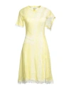 Koché Woman Midi Dress Yellow Size S Viscose, Polyamide, Silk In Yellow