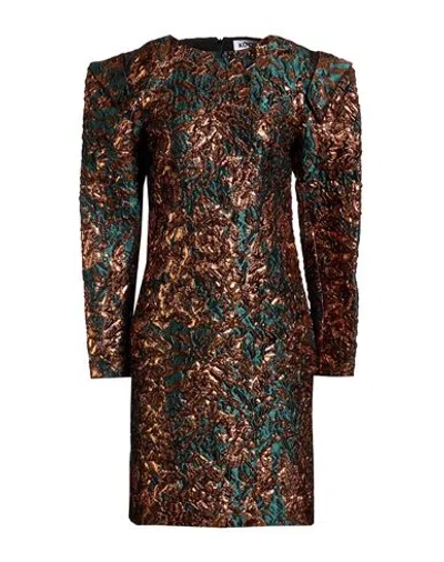 Koché Woman Mini Dress Deep Teal Size Xs Polyester, Acetate, Metallic Fiber, Polyamide, Silk In Multi
