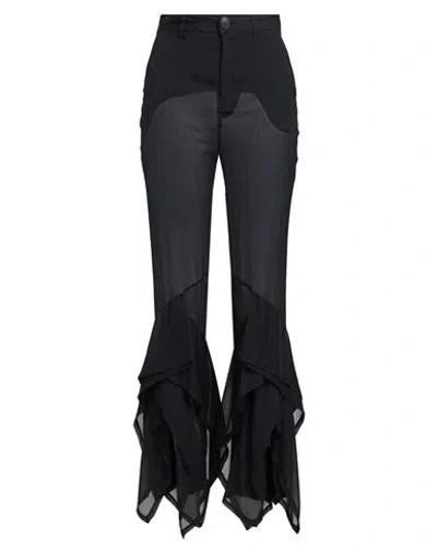 Koché Woman Pants Black Size Xs Acetate, Silk