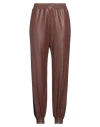 Koché Woman Pants Dark Brown Size S Polyester, Polyurethane Coated In Brown