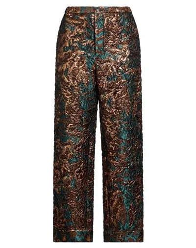 Koché Woman Pants Deep Teal Size Xs Polyester, Acetate, Metallic Fiber, Polyamide, Silk In Multi