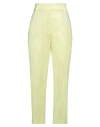 Koché Woman Pants Pastel Yellow Size 12 Cotton, Polyester In Yellow