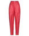 Koché Woman Pants Red Size 8 Polyurethane, Viscose, Elastane