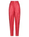 Koché Woman Pants Red Size 8 Polyurethane, Viscose, Elastane In Red