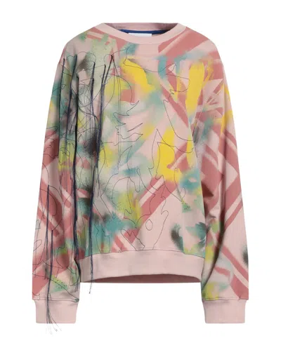 Koché Woman Sweatshirt Pink Size S Cotton