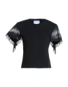 Koché Woman T-shirt Black Size S Cotton, Polyamide, Viscose In Black