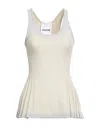 Koché Woman Top Beige Size M Viscose, Polyester