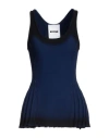Koché Woman Top Blue Size M Viscose, Polyester In Blue